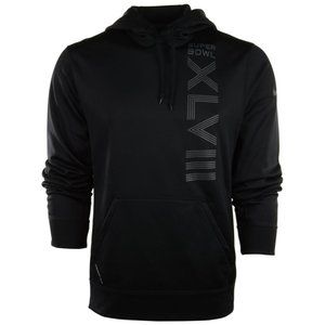 NWT Nike Super Bowl Tonal Thermal-Fit Micro Fleece Pullover Hoodie BLACK
